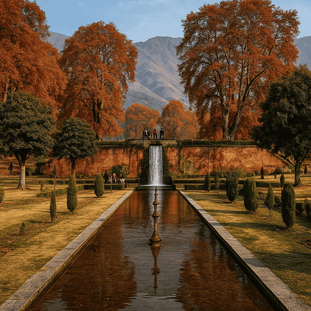 Nishat Garden – Mughal Beauty in Kashmir on Dal Lake