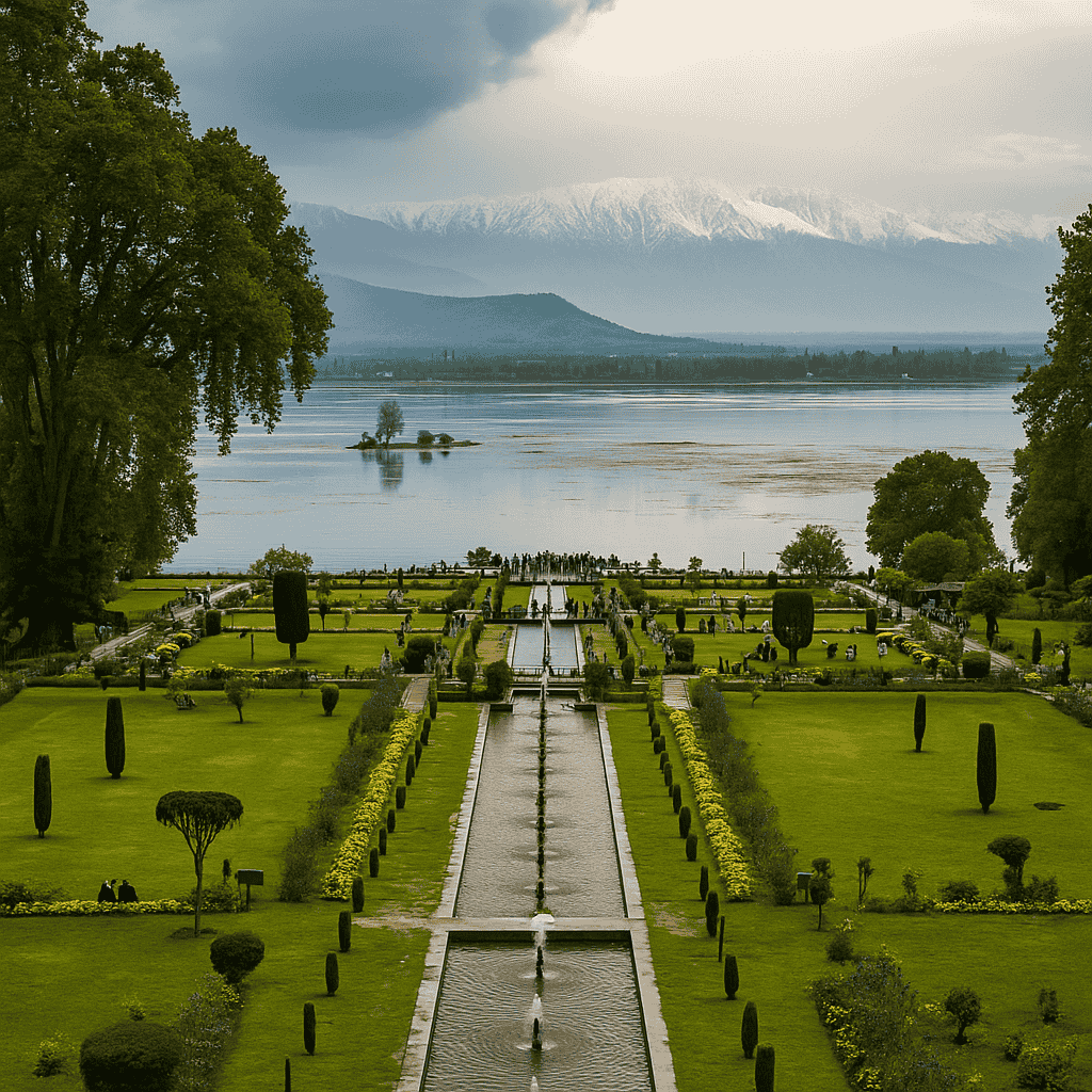 Nishat Garden – Mughal Beauty in Kashmir on Dal Lake